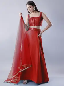 Utsav Fashion Embroidered Sequinned Shibori Ready to Wear Lehenga & Choli With Dupatta