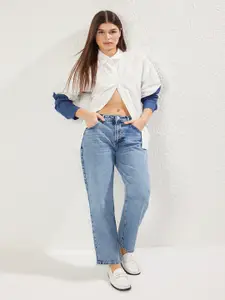 Trendyol Women Low Distress Light Fade Jeans