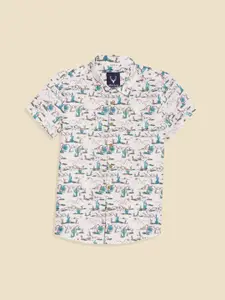 Allen Solly Junior Boys Opaque Printed Casual Shirt