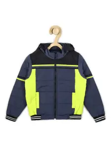 Allen Solly Junior Boys Colourblocked Open Front Jacket with Patchwork