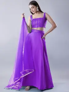 Utsav Fashion Embroidered Sequinned Shibori Ready to Wear Lehenga & Choli With Dupatta