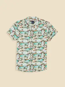 Allen Solly Junior Boys Opaque Printed Casual Shirt