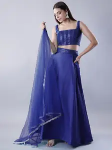 Utsav Fashion Embroidered Sequinned Shibori Ready to Wear Lehenga & Choli With Dupatta