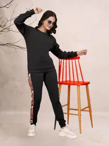 DTR FASHION Printed Long Sleeve T-Shirt & Joggers Co-Ords