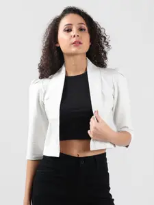 Bonnaty Lapil Collar Long Sleeves Open Front Shrug