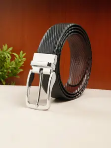 Teakwood Leathers Men Textured Leather Reversible Formal Belt