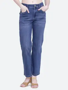 FCK-3 Women Wide Leg High-Rise Light Fade Stretchable Jeans