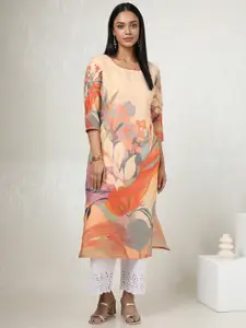 Soch Floral Printed Round Neck Straight Kurta