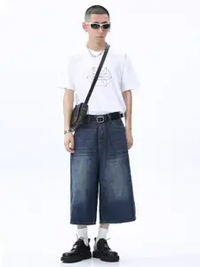 StyleCast Men Wide Leg Light Fade Jeans