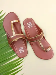 POSTCARD Women Printed One Toe Flats