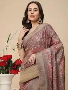 RATAN Floral Zari Art Silk Saree