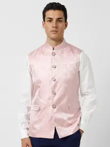 Van Heusen Floral Printed Woven Wedding Nehru Jacket