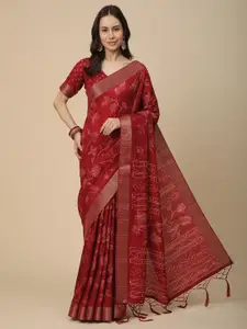 RATAN Floral Zari Art Silk Saree