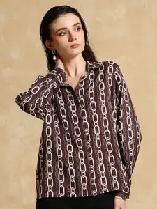 Kazo Women Opaque Printed Formal Shirt
