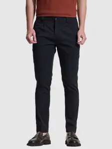 Snitch Men Black Slim Fit Trousers