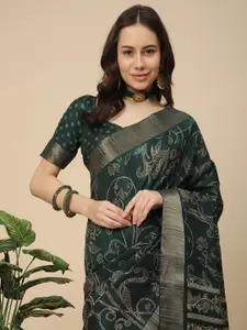 RATAN Floral Zari Art Silk Saree