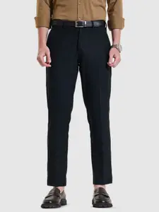 Snitch Men Smart Slim Fit Mid-Rise Trousers