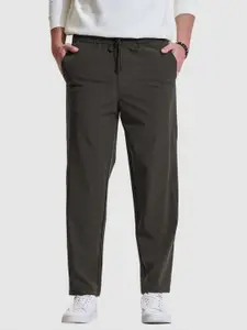 Snitch Men Dark Green Regular Fit Trousers