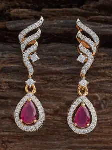 Kushal's Fashion Jewellery Embellished Bridal Gold-Plated Zircon Adjustable Finger Ring