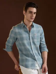 THE BEAR HOUSE Men Slim Fit Opaque Checked Casual Shirt