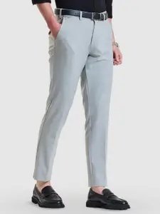 Snitch Men Light Grey Slim Fit Trousers