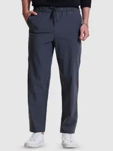 Snitch Men Charcoal Grey Regular Fit Trousers