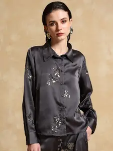 Kazo Women Floral Opaque Party Shirt