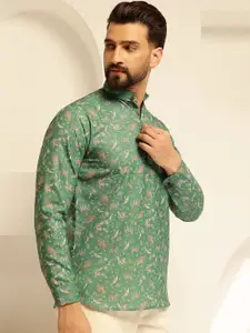 SOJANYA Animal Printed Cotton Straight Kurta