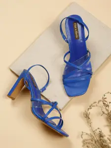 Flat n Heels Block Sandals with Buckles