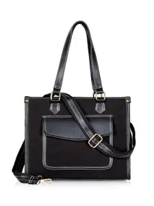 ITALISH Embellished Half Moon Satchel with Fringed