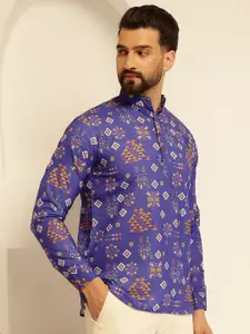 SOJANYA Ethnic Motifs Printed Cotton Straight Short Kurta