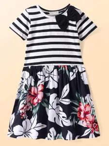 CrayonFlakes Floral Print Fit & Flare Midi Dress