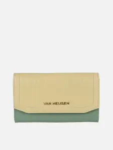 Van Heusen Woman Women Colourblocked Leather Two Fold Wallet