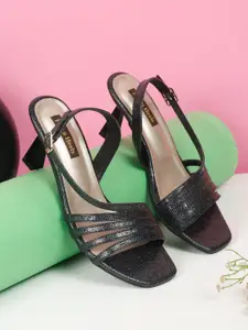 Flat n Heels Stiletto Sandals with Buckles