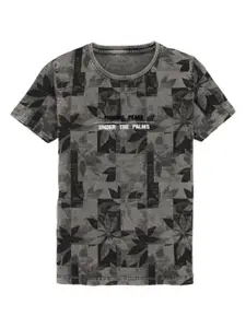 Status Quo Boys Printed Tropical Pure Cotton Applique T-shirt