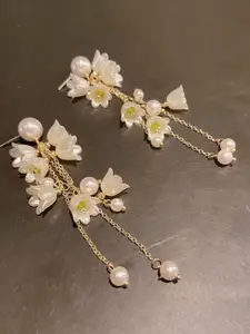 Celestique Contemporary Korean Long Drop Earrings