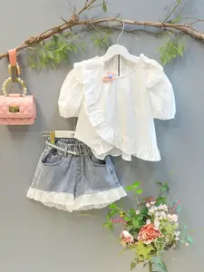 Xsole Girls Round Neck Top With Short