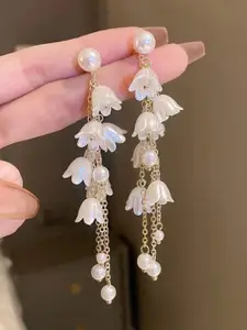 Celestique Contemporary Korean Long Drop Earrings