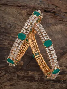 Kushal's Fashion Jewellery Embellished Bridal Rhodium-Plated Bangle