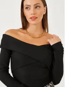 BIANCO LUCCI Off-Shoulder Bardot Top