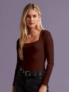 Dream Beauty Fashion Women Square Neck Fitted Top