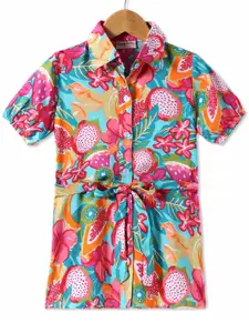 CrayonFlakes Floral Print Shirt Dress