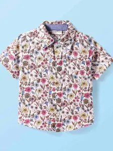 CrayonFlakes Boys Floral Opaque Printed Casual Shirt