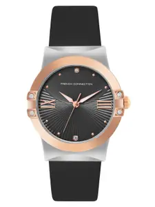 French Connection Women Dial & Leather Straps Analogue Watch FCU1BBL