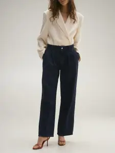 MANGO Women Wide Leg High-Rise Jeans