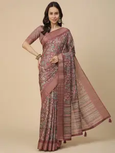 RATAN Floral Zari Art Silk Saree