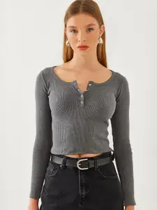 BIANCO LUCCI Cotton Crop Top