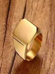 The Roadster Lifestyle Co. Men Gold-Plated Glossy Finger Ring