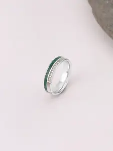 Mia by Tanishq 925 Sterling Silver Cubic Zirconia Studded Luxe Finger Ring