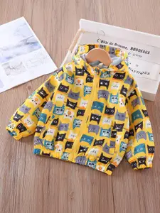 Xsole Boys Floral Polyester Crop Open Front Jacket with Embroidered